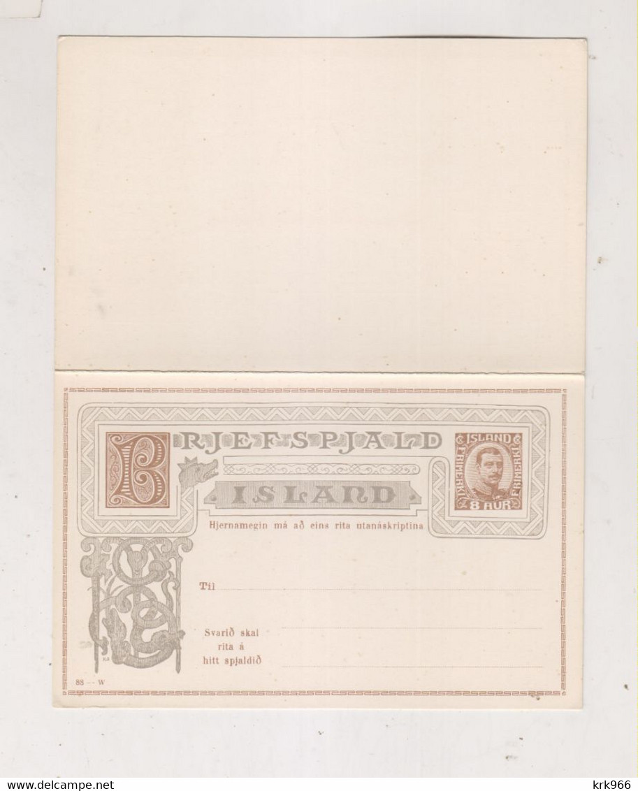 ICELAND Postal Stationery Unused - Lettres & Documents