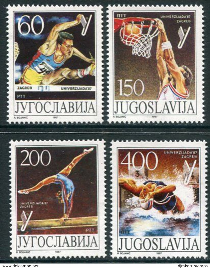 YUGOSLAVIA 1987 Univerziade Games MNH / **.  Michel 2230-33 - Neufs