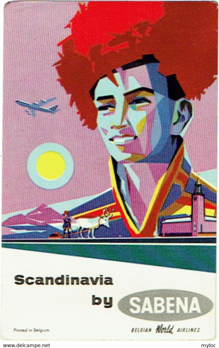 SABENA. Etiquette à Bagages. Luggage Label. Scandinavia. - Baggage Etiketten