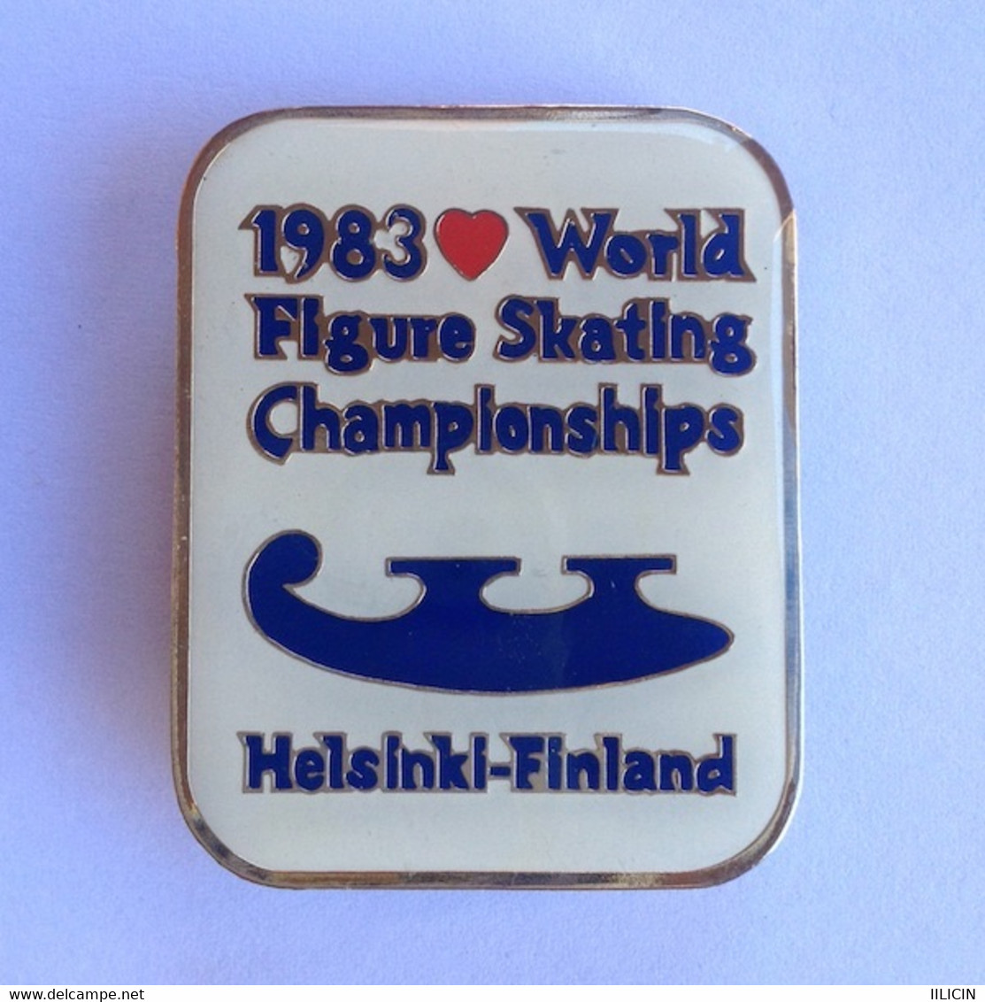 Badge Pin ZN000046 - Ice Skating Finland Helsinki World Championship 1983 - Skating (Figure)