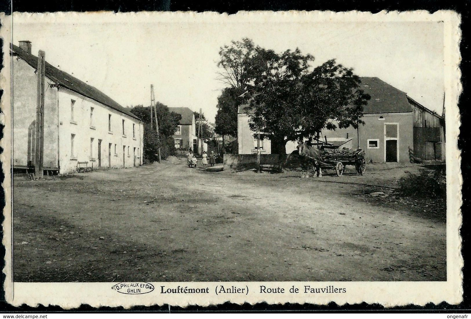 Louftémont  (Anlier) Route De Fauvillers  - écrite: ANLIER  - A A - 27/08/1955 - Léglise