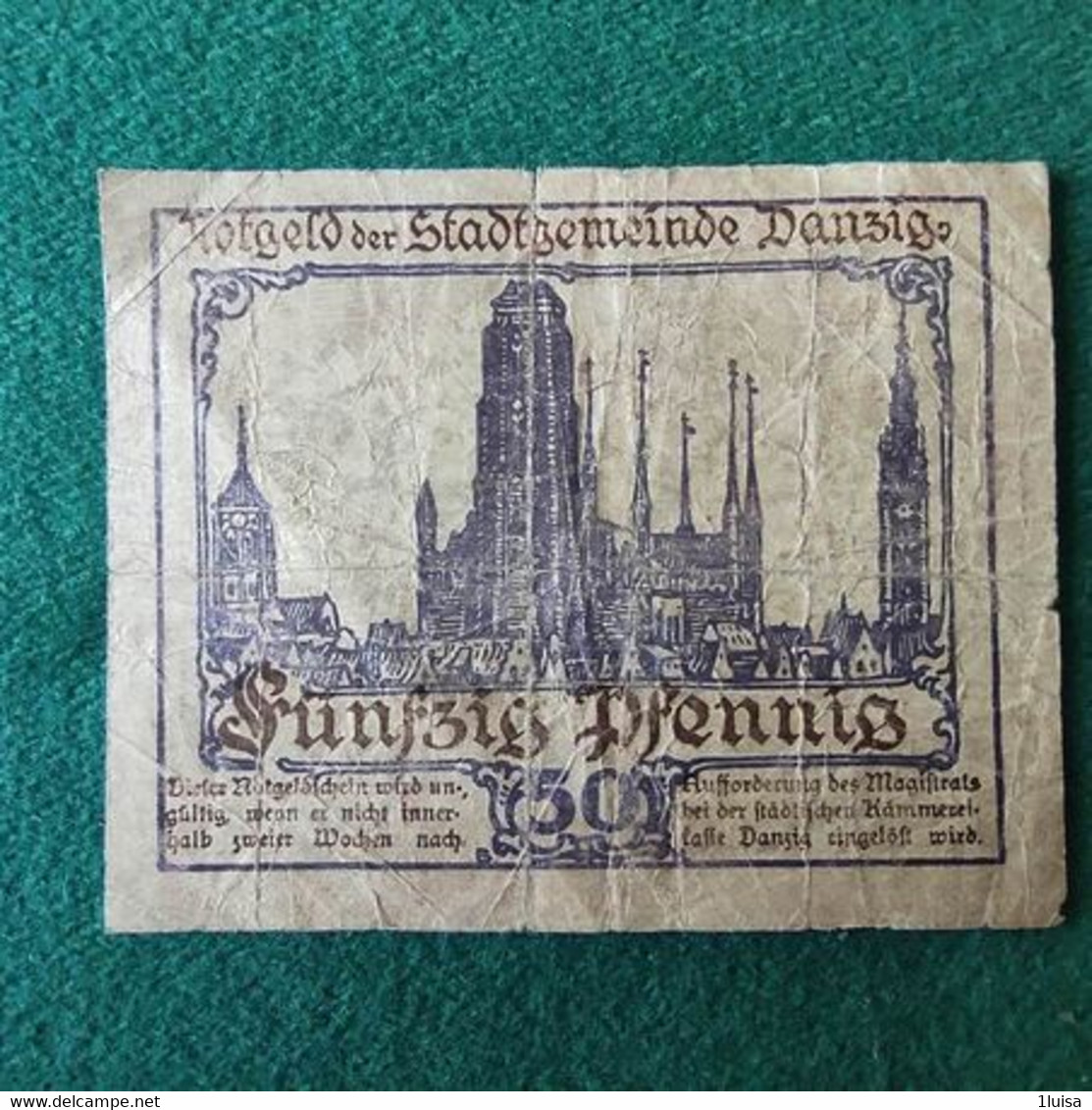 GERMANIA Danzica 50 PGENNING 1919 - Ohne Zuordnung