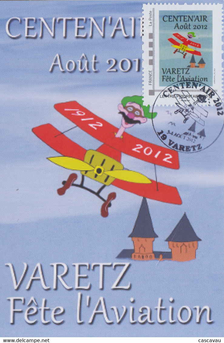 Carte  Maximum   FRANCE     Fête De  L' AVIATION     VARETZ    2012 - Other & Unclassified