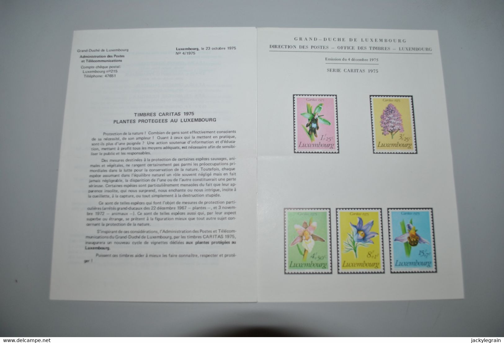 Luxembourg 1975/76 Feuillets Postes Reproductions Pliure Frais De Port Belgique 2 € Europe 5 € - Autres & Non Classés