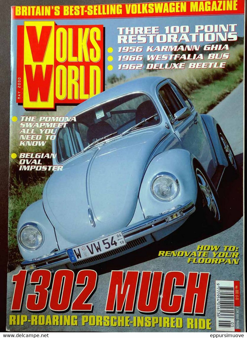 VOLKS WORLD May 2000 - KARMANN GHIA - WESTFALIA BUS - DELUXE BEETLE - VW 1302 - BELGIAN OVAL IMPOSTER - Verkehr