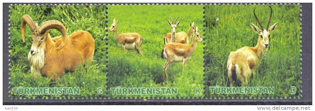 2009. Turkmenistan, Animals Of Turkmenistan, 3v, Mint/** - Turkménistan