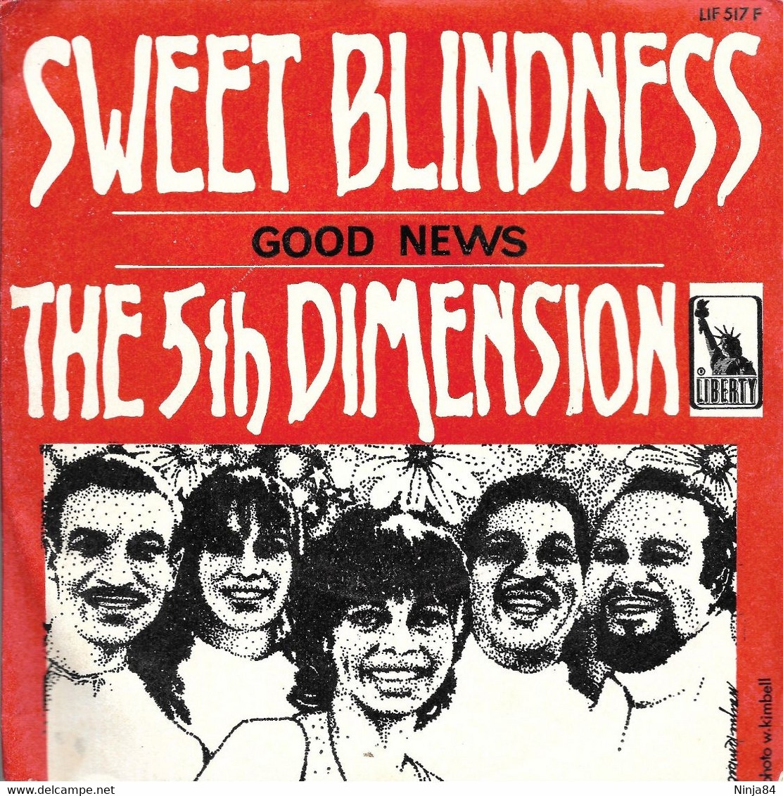 SP 45 RPM (7")  The 5th Dimension  "  Sweet Blindness  " - Soul - R&B