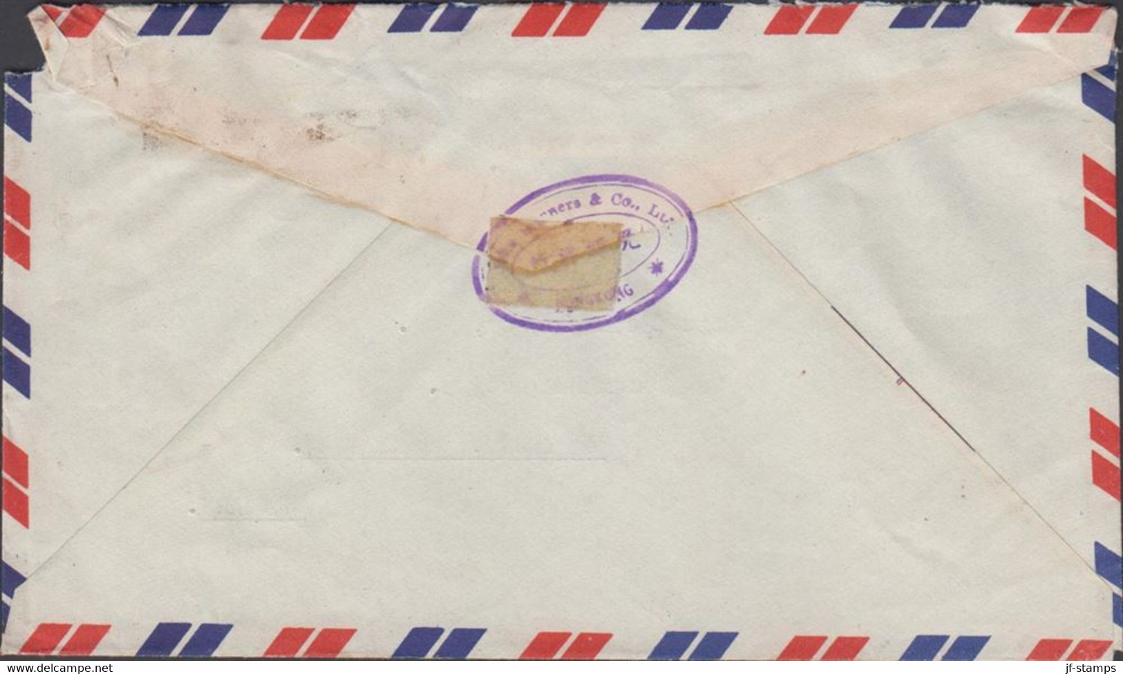 1949. HONGKONG. GEORG VI. ONE DOLLAR + 50 C On AIR MAIL Cover To Denmark. Cancelled HONG KO... (Michel  156+) - JF427066 - Briefe U. Dokumente