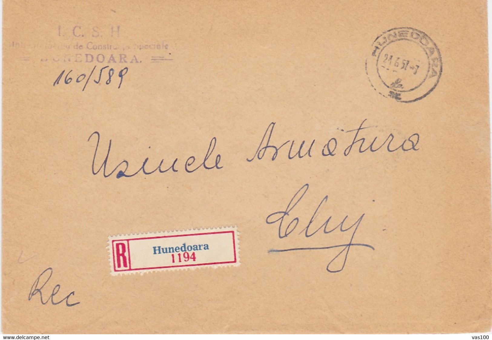 FOREST'S MONTH, CONSTRUCTIONS WORKER, STAMPS ON REGISTERED COVER, 1957, ROMANIA - Briefe U. Dokumente
