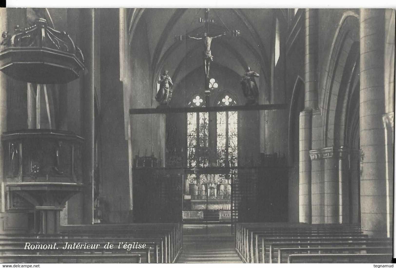 ROMONT - 2 CP  Intérieur De La Collégiale : Choeur - Romont