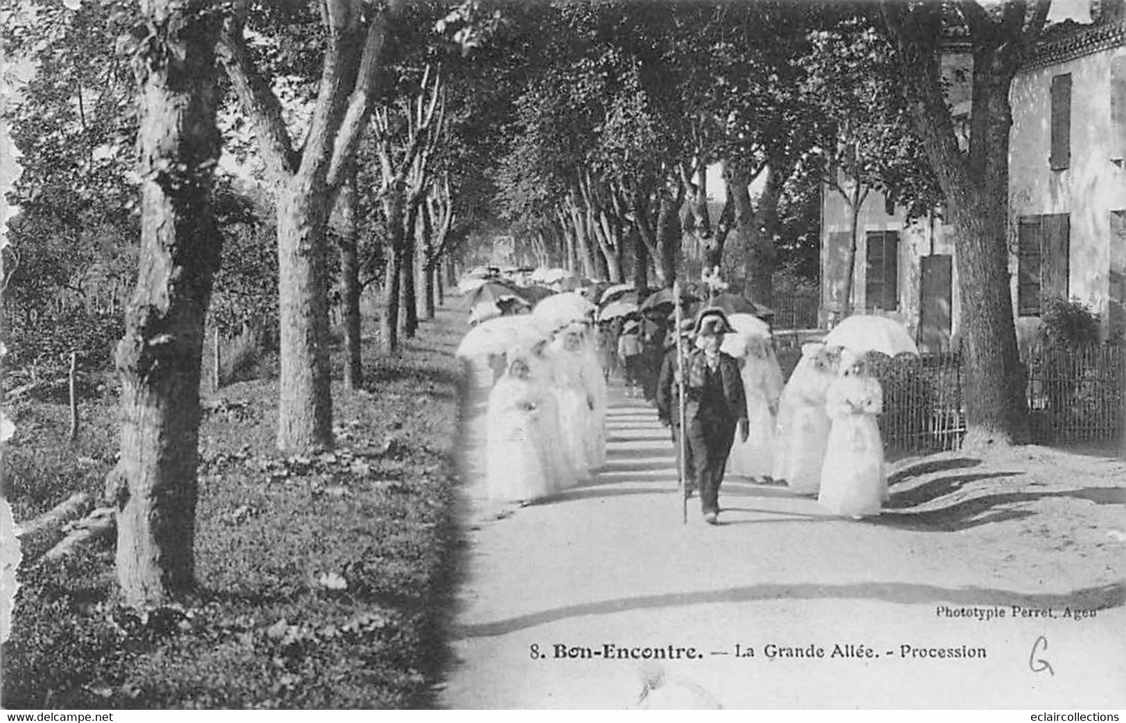 Bon Encontre       47       La Grande Allée. Procession       (voir Scan) - Bon Encontre