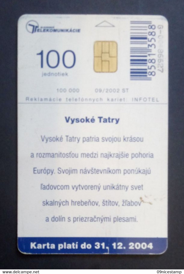 Used And Empty Telephonecard From  Slovakia (read Text) - Mountains