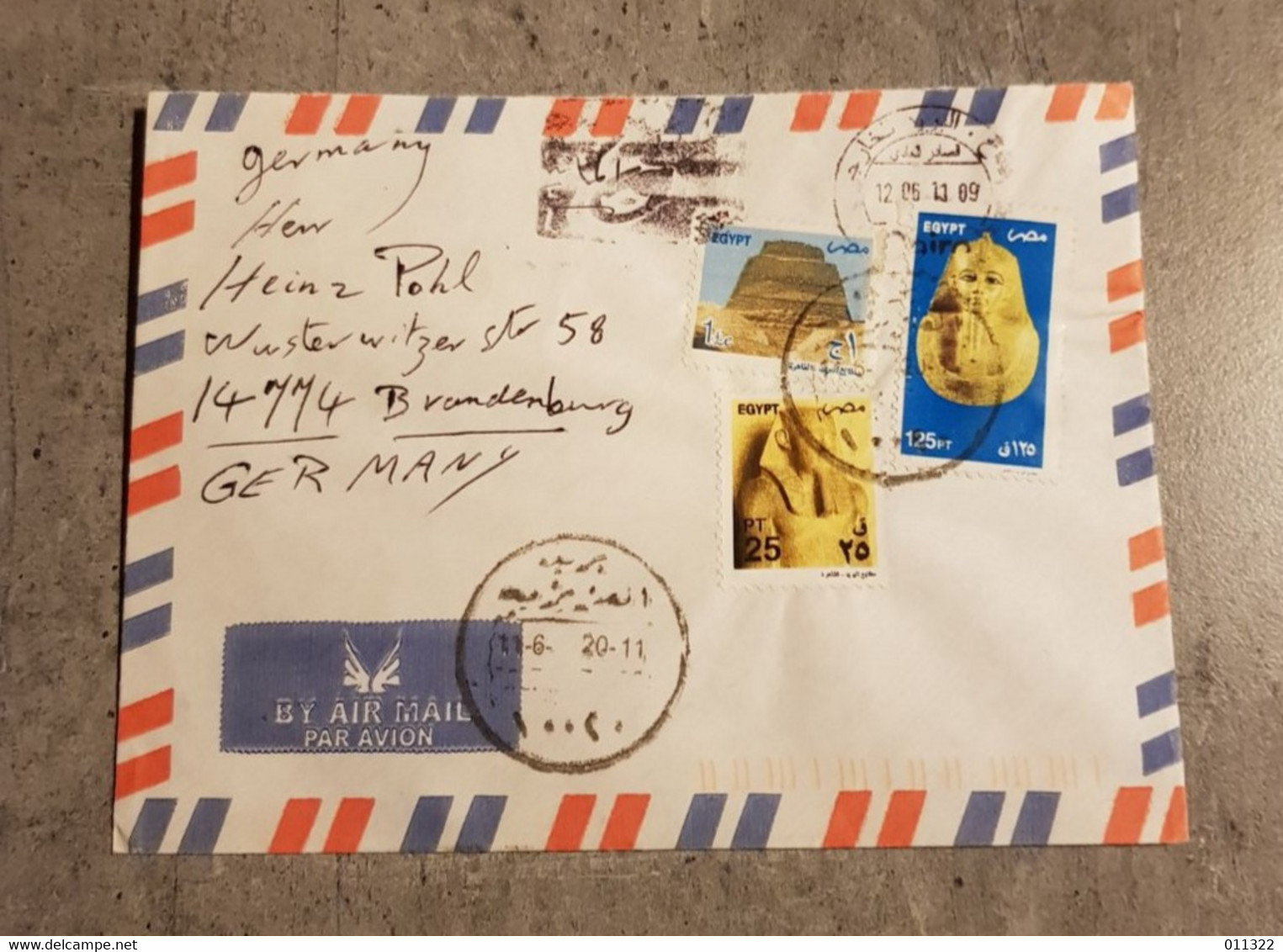 EGYPT COVER CIRCULED SEND TO GERMANY - Covers & Documents