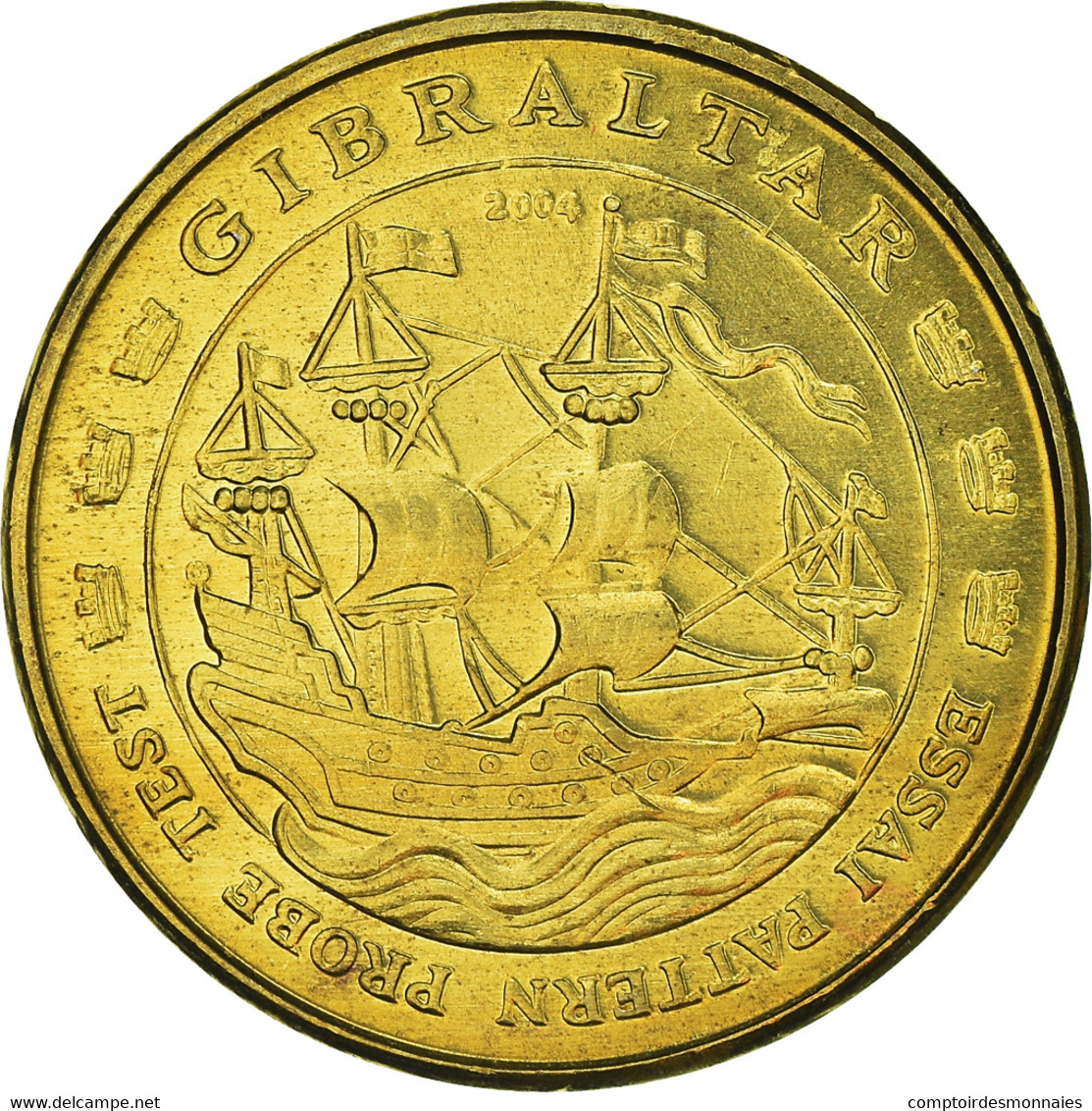 Gibraltar, Fantasy Euro Patterns, 50 Euro Cent, 2004, FDC, Laiton - Privatentwürfe