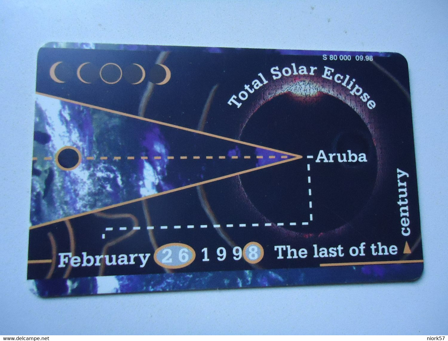 ARUBA USED CARDS  PLANET  ECLIPSE TOTAL SOLAR COMICS - Spazio