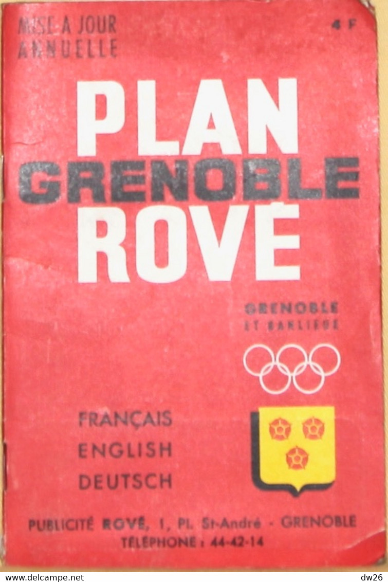 Plan Rové Grenoble (Ville Olympique) Et Sa Banlieue - Plans Des Rues (Français, English, Deutsch) 1968 - Other & Unclassified