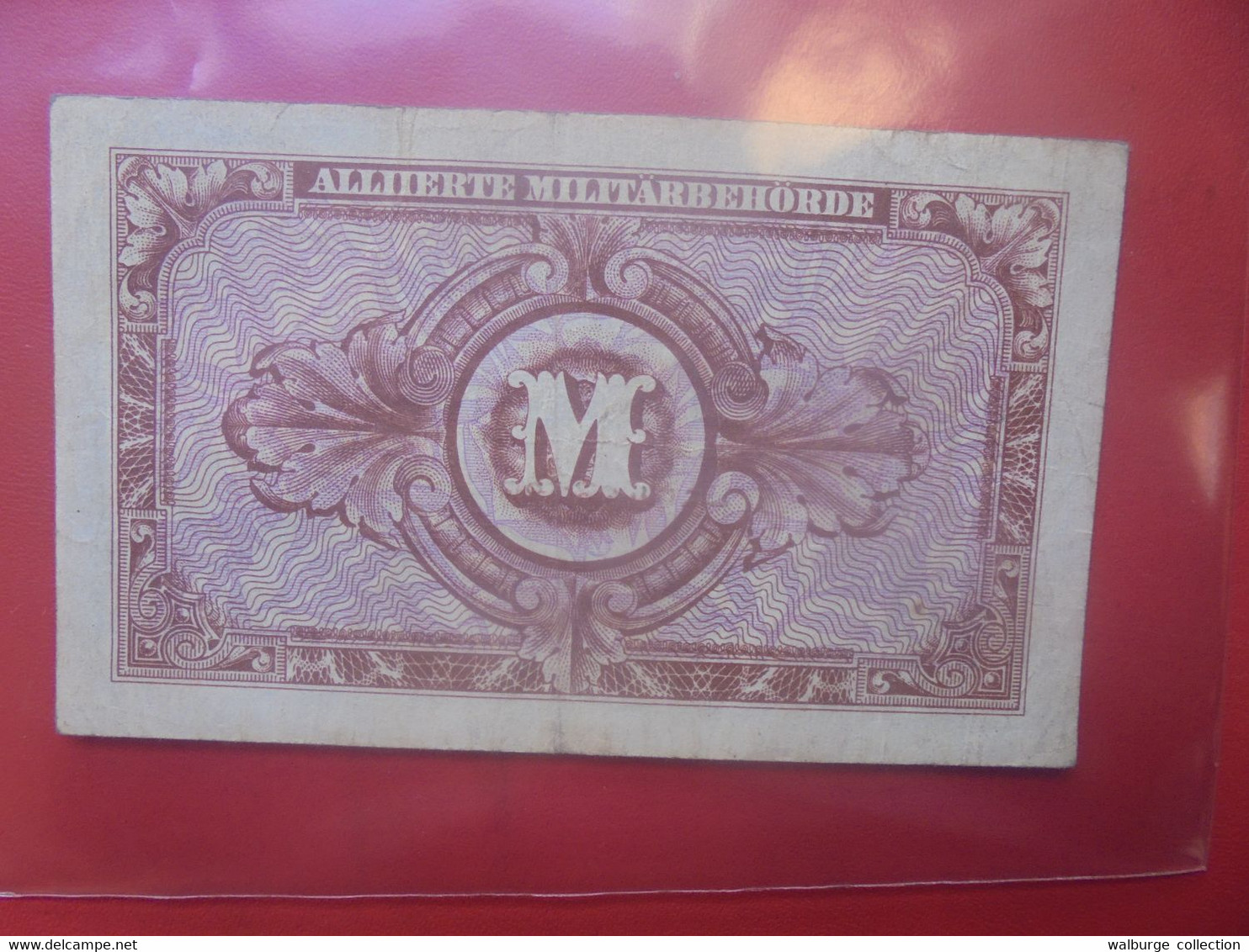 OCCUPATION ALLIEE (U.S Druck) "F" 10 MARK 1944 (8 CHIFFRES !!!) RARE ! Cotes Rosenberg N°203 B :250-600 EURO ! - 10 Mark