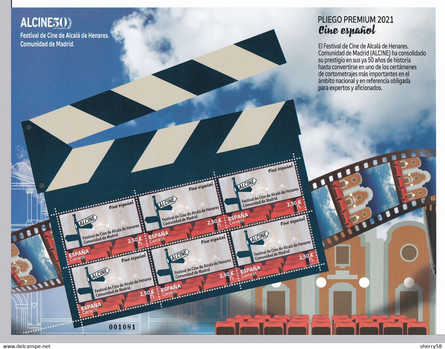 2021-ED. 5532 EN PLIEGO PREMIUM - Cine Español. Festival De Cine De Alcalá De Henares- NUEVO - Full Sheets
