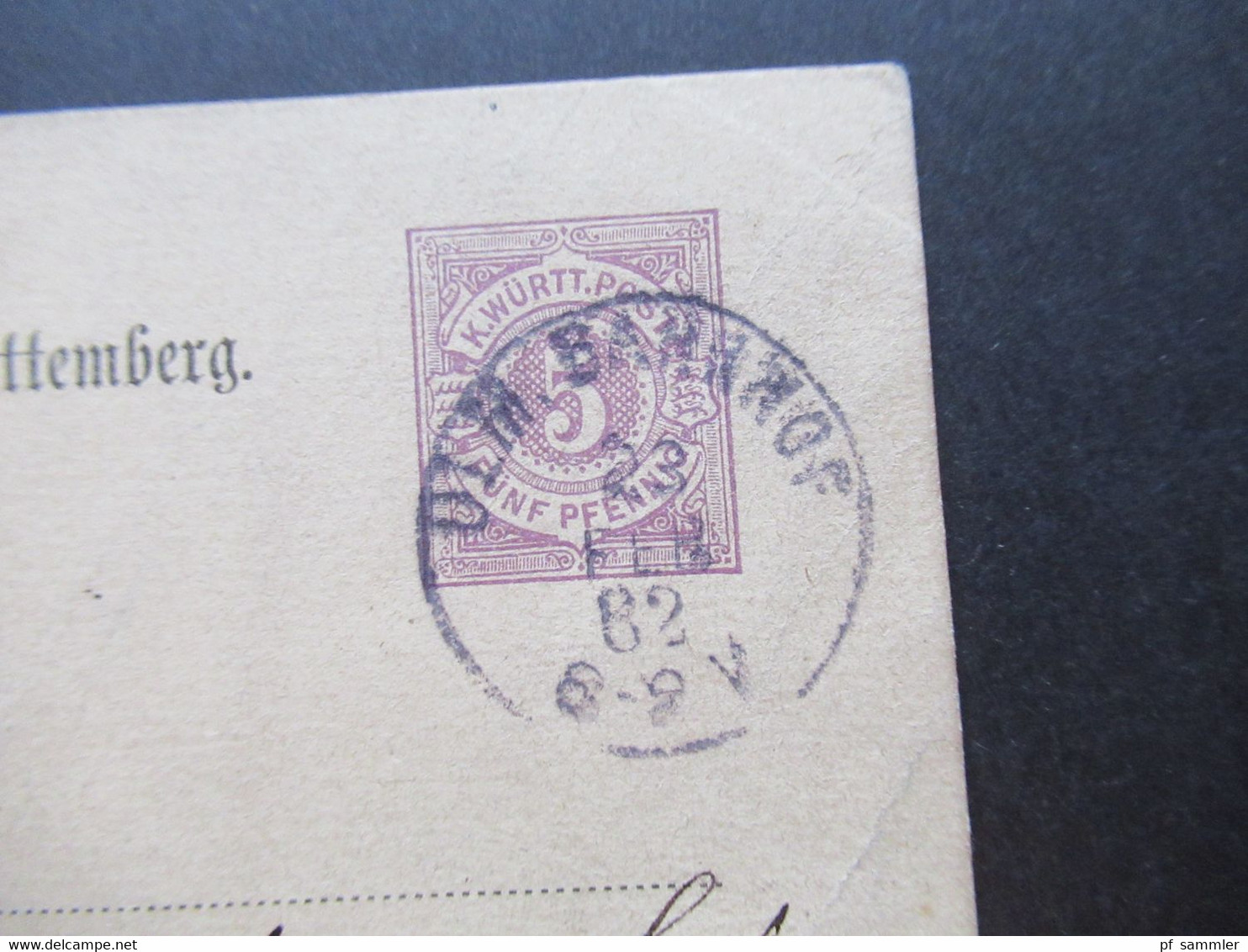 AD Württemberg Ganzsachen Posten Umschläge und PK auch Dienstpost verschiedene Stempel! Stöberposten mit 16 Belegen