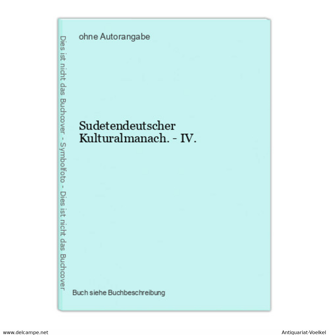 Sudetendeutscher Kulturalmanach. - IV. - Mapamundis