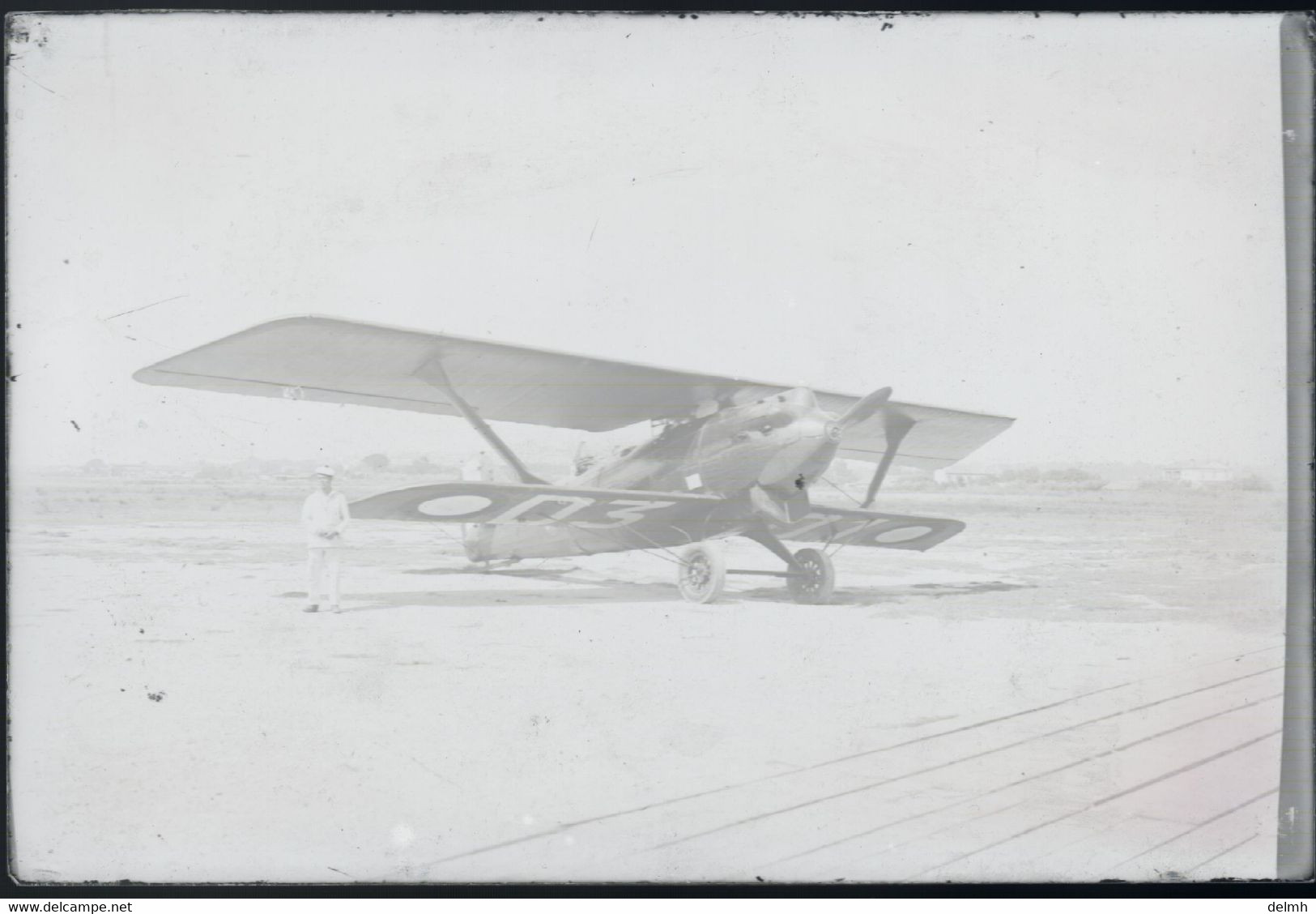 Plaque De Verre  Biplan  Breguet Br.19 - Plaques De Verre