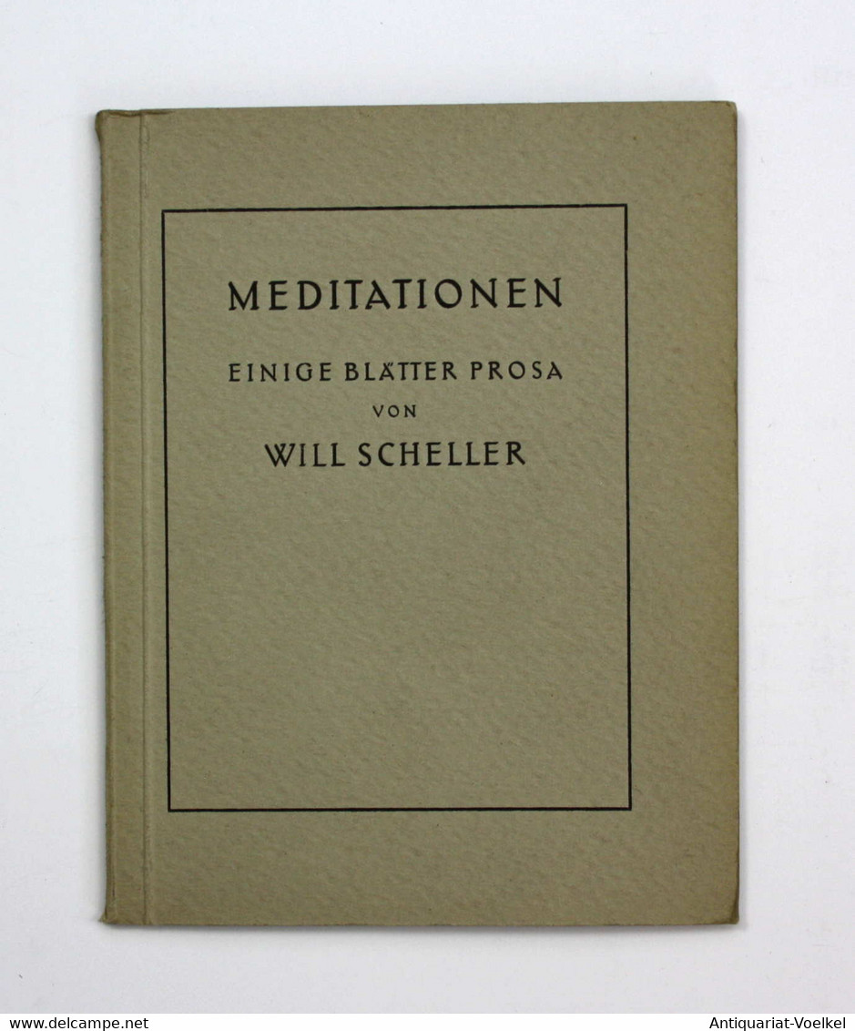 Meditationen. Einige Blätter Prosa. - Autori Internazionali