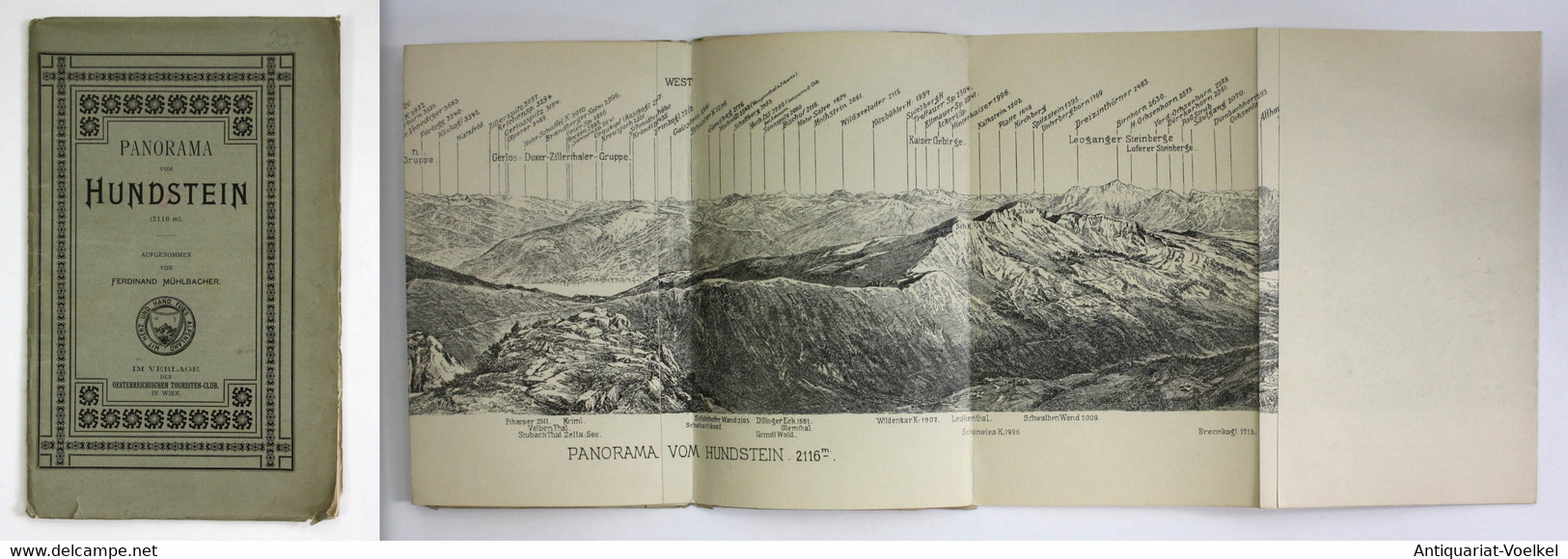 Panorama Von Hundstein (2116 M) - Wereldkaarten