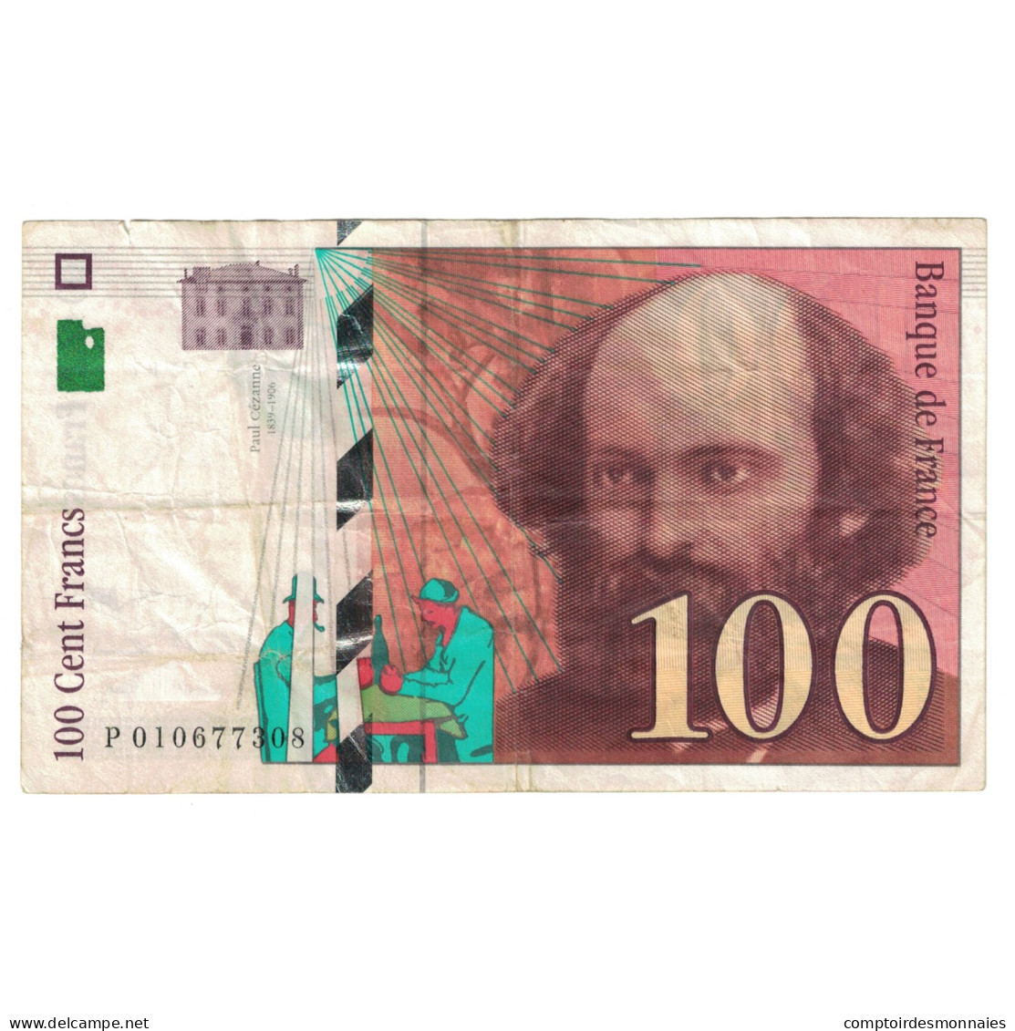 France, 100 Francs, Cézanne, 1997, P010677308, TB+, Fayette:74.01, KM:158a - 100 F 1997-1998 ''Cézanne''