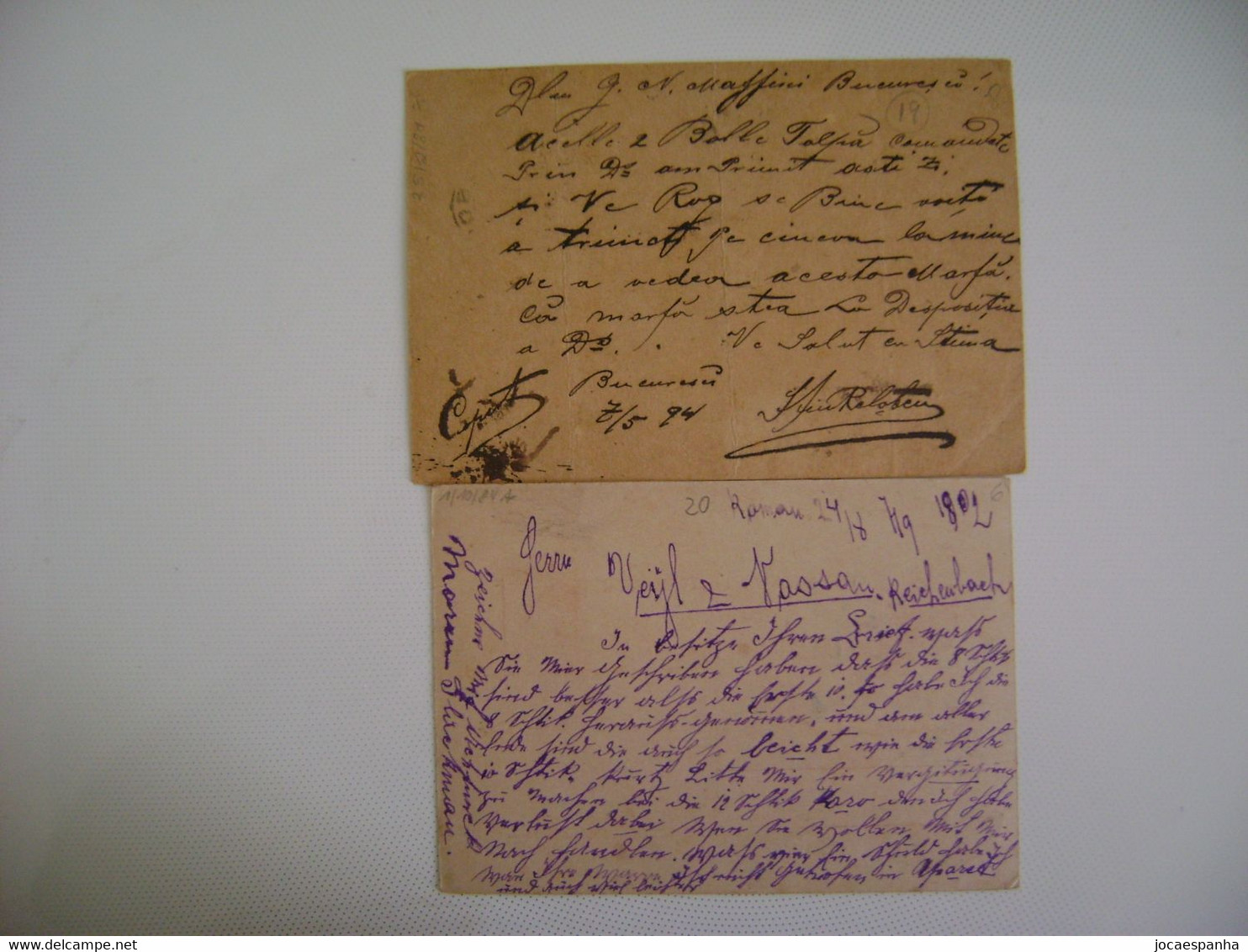 ROMANIA - 6 POSTAL TICKETS SENT TO GERMANY BETWEEN 1893 AND 1902 IN THE STATE - Storia Postale