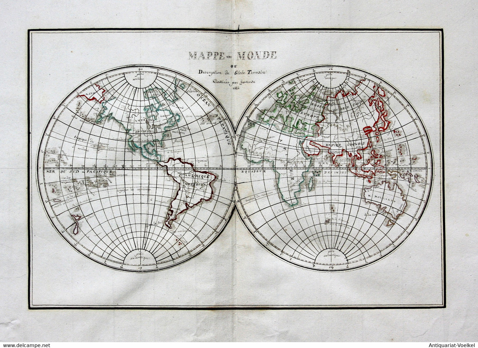 Atlas Géographique Composé De 11 Cartes. Dessiné Par Mlle. Hortense Crouzet Eleve De LInstitution De Mlle Rou - Raretés