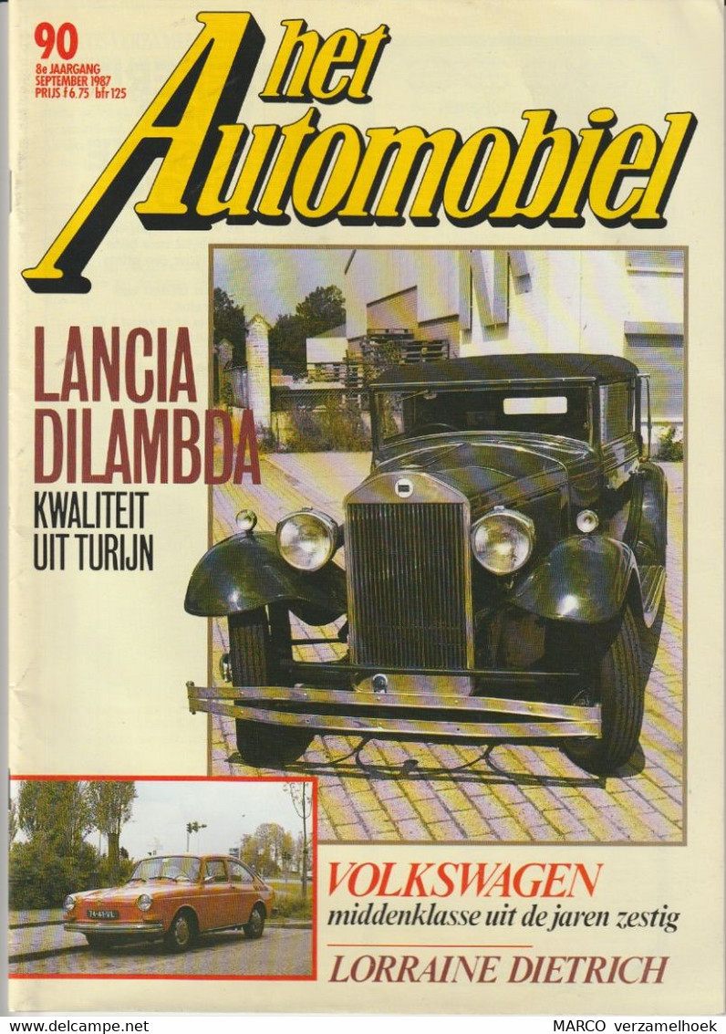 Het AUTOMOBIEL 90 1987: Lancia-lorraine-VW Volkswagen-delorean-ghia-dion Bouton - Auto/moto