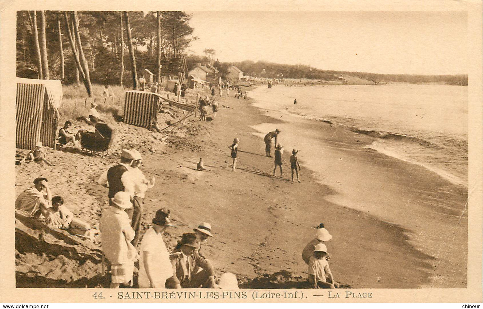 SAINT BREVIN LES PINS  LA PLAGE CARTE SEPIA - Saint-Brevin-les-Pins