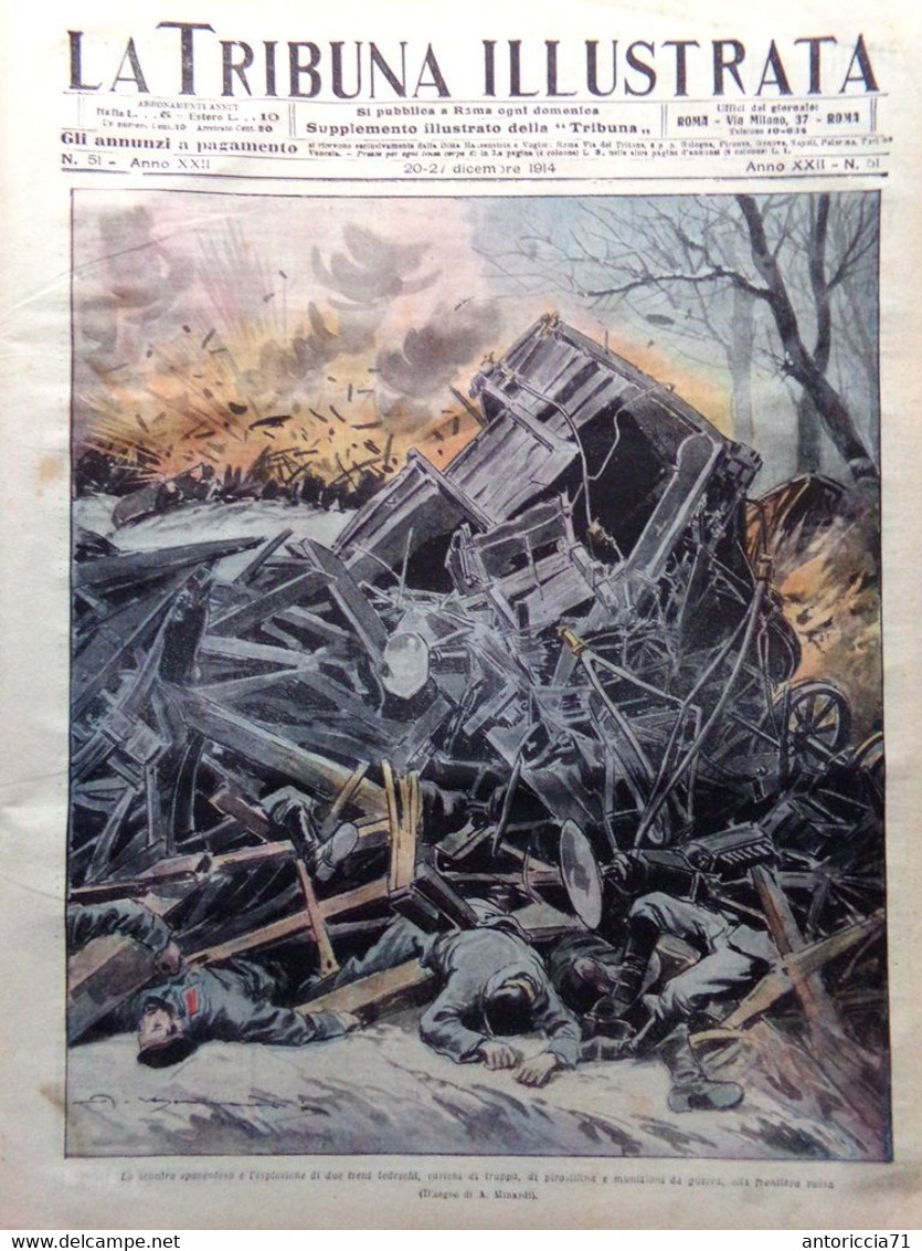 La Tribuna Illustrata 20 Dicembre 1914 WW1 Von Bulow Bobrinsky Pamphili Cracovia - War 1914-18