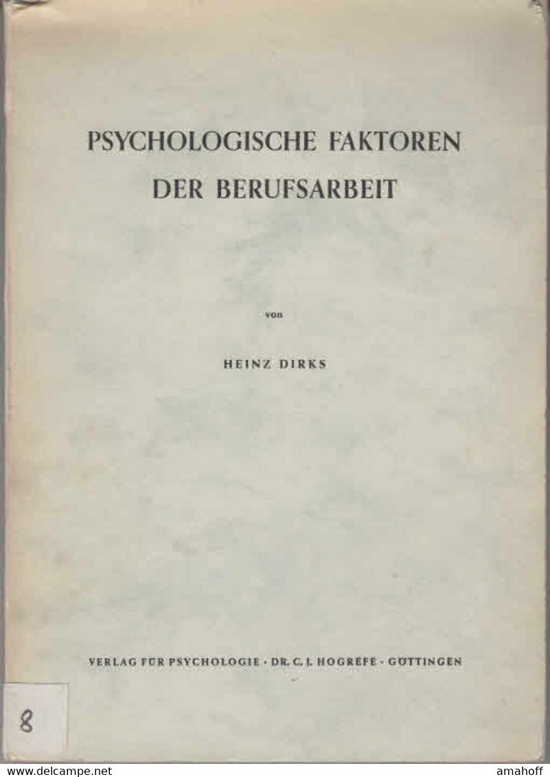Psychologische Faktoren Der Berufsarbeit. - Psychology