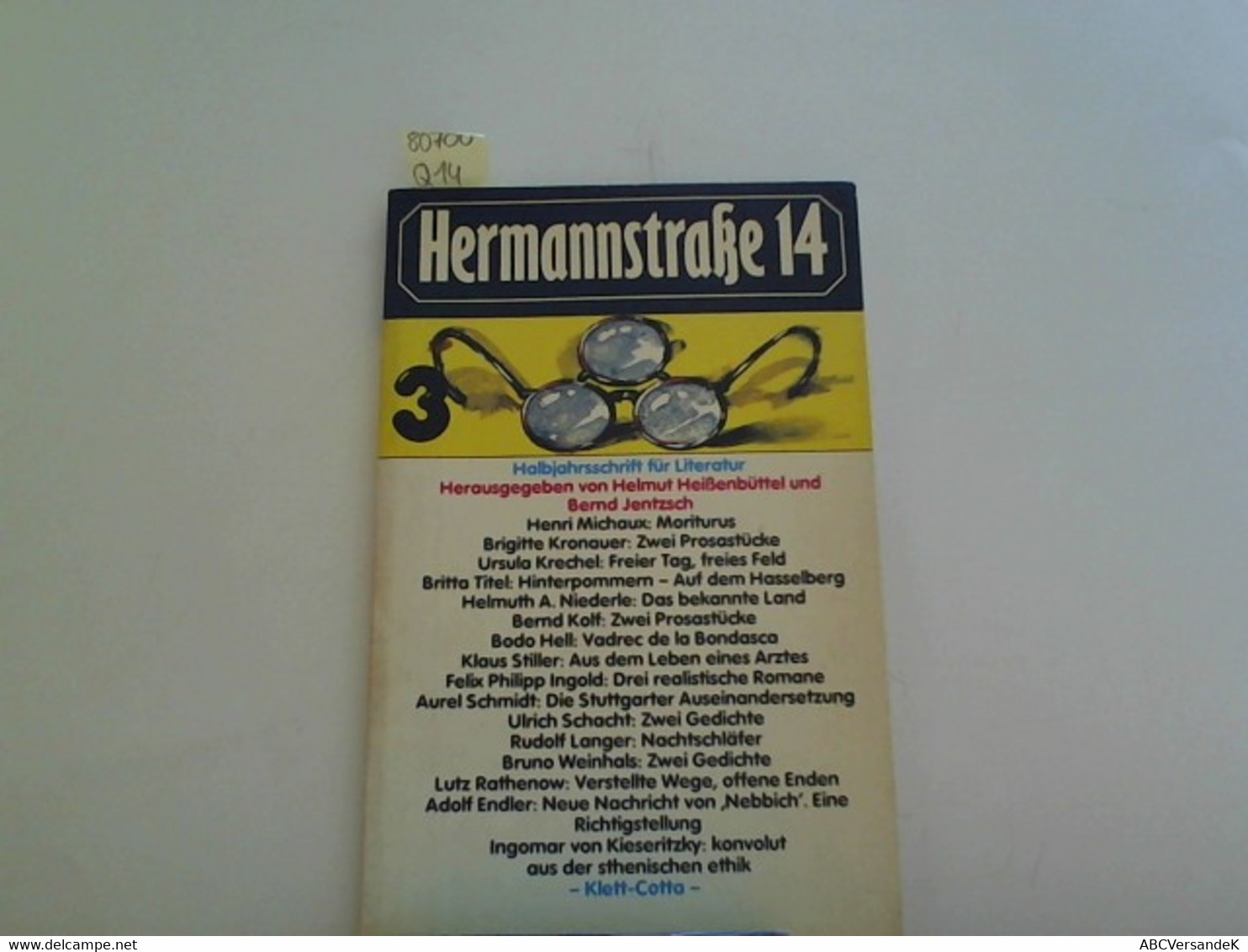 Hermannstraße 14 III. Halbjahresschrift Für Literatur - Deutschsprachige Autoren