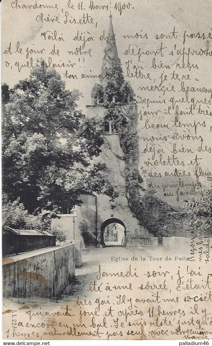 VAUD LA TOUR DE PEILZ L'EGLISE - J. J.  No 227- Voyagé Le 12.03.1900 - La Tour-de-Peilz