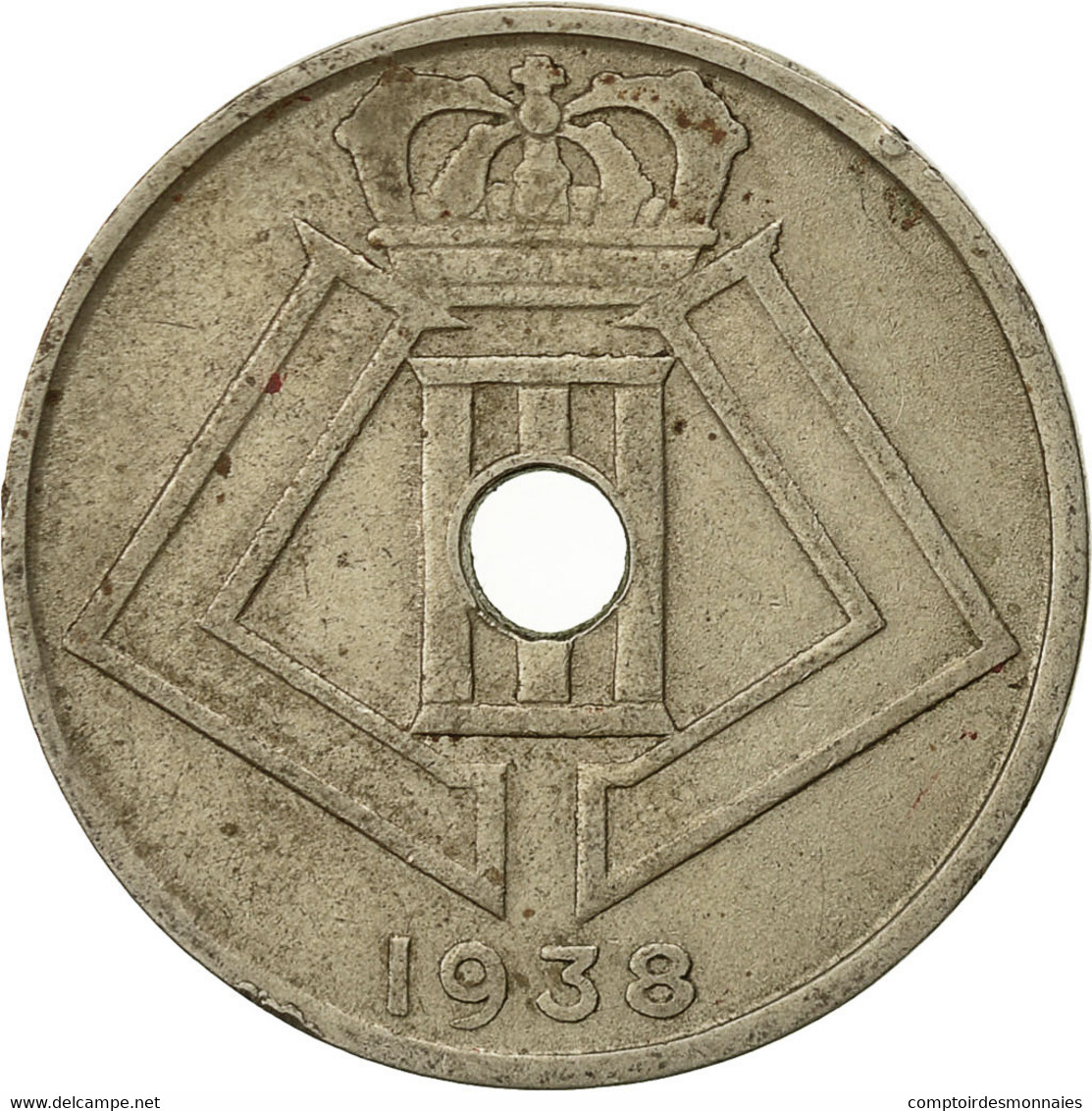 Belgique, 25 Centimes, 1938, TTB, Nickel-brass, KM:115.1 - 25 Cents