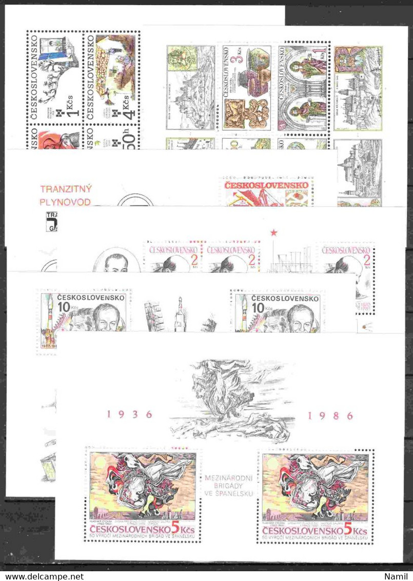 ** Tchécoslovaquie 1983-1986,  6x BF Neufs Sans Charniere (MNH) ** - Lots & Serien