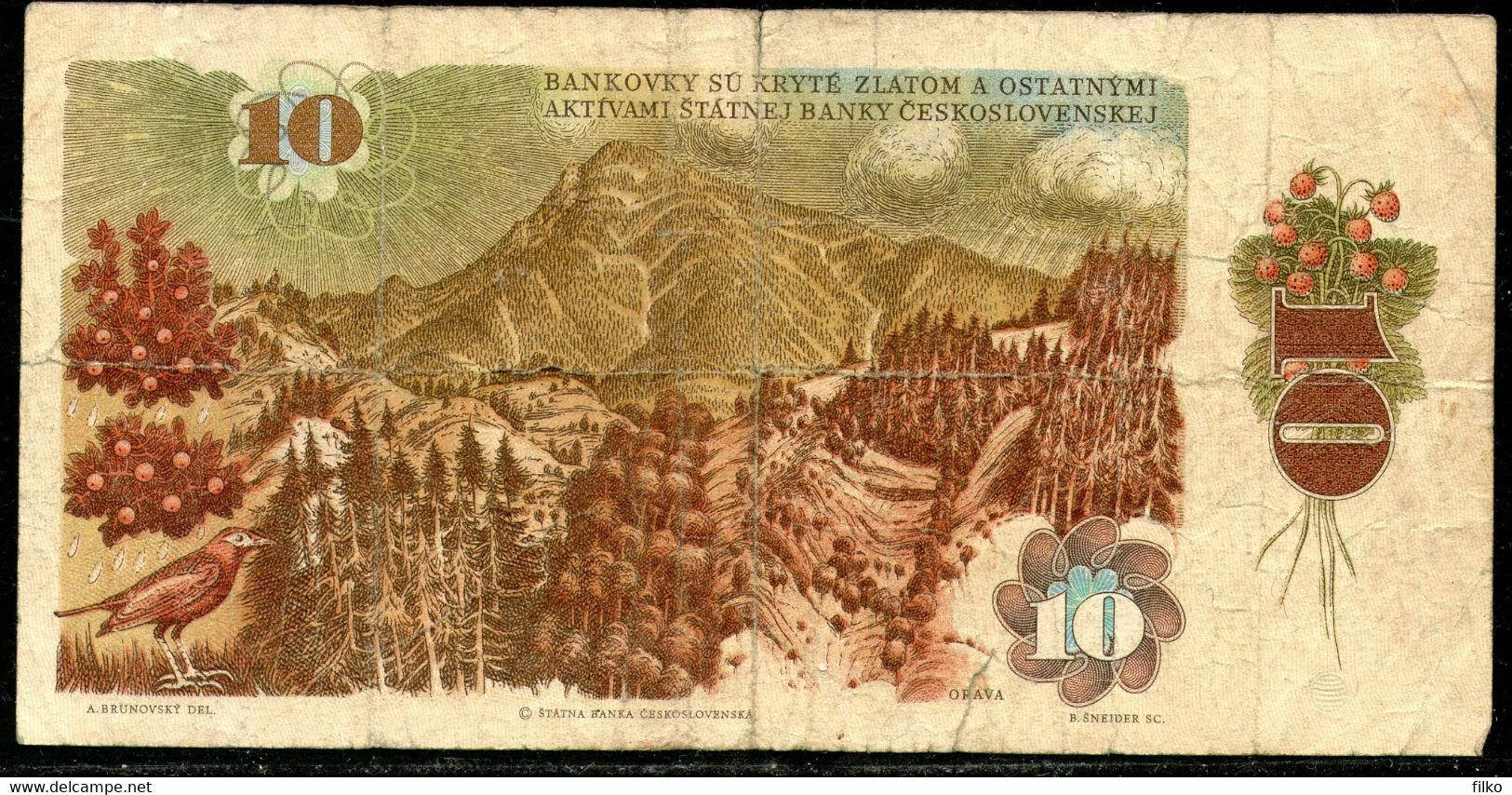 Czechoslovakia,10 Korun 1986,P.94c,as Scan - Tschechoslowakei