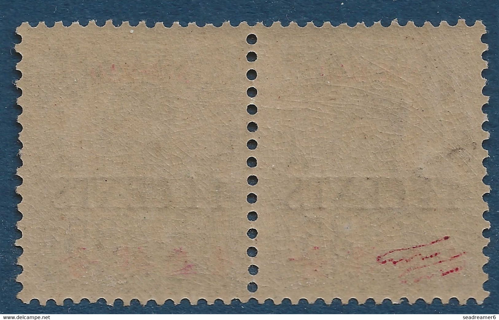 Colonies France HOI-HAO n°75aa** variété 4 fermé tenant à normal fraicheur postale superbe signé