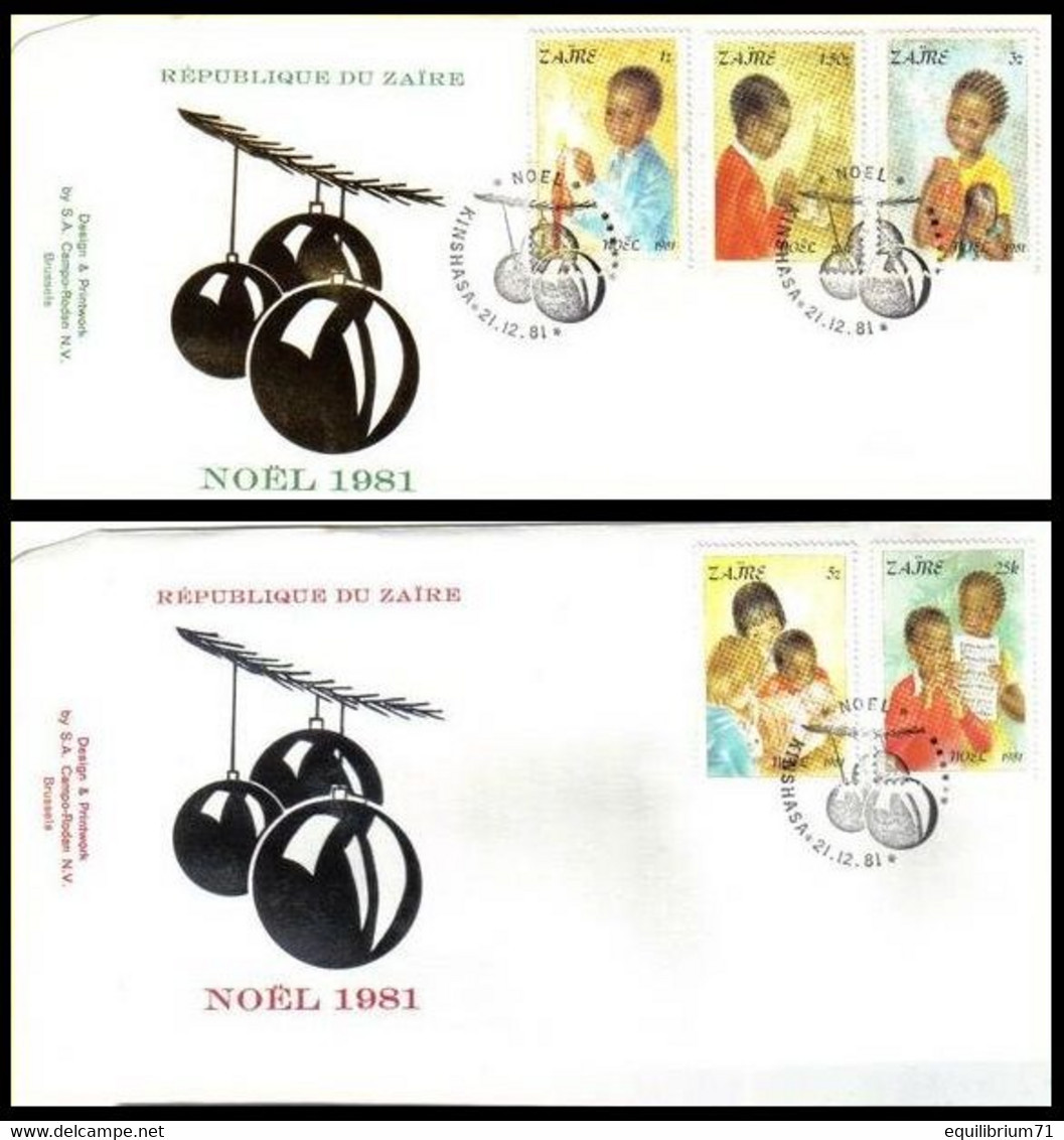 FDC°(1118/1122) - ZAÏRE - Noël / Kerstmis / Weihnachten / Christmas - 1981 - 1980-1989