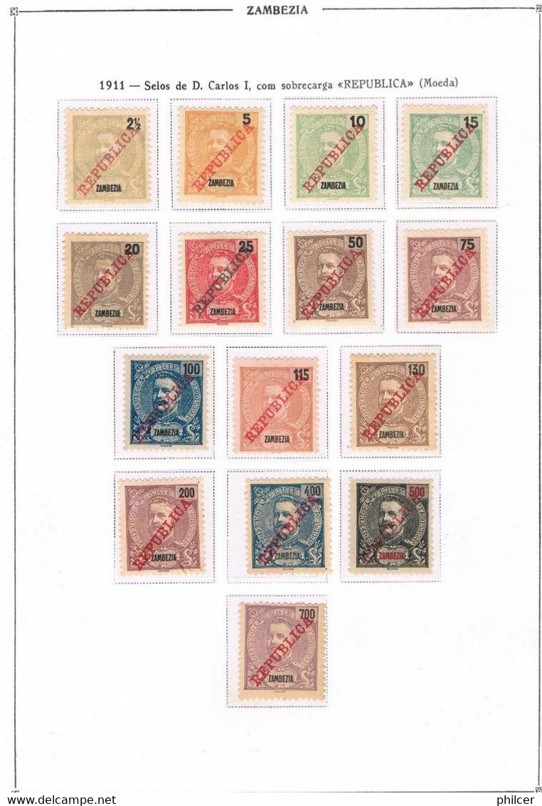 Zambézia, 1893/917, # 1.../97, MH And MNG, 6 Imagens - Zambezië