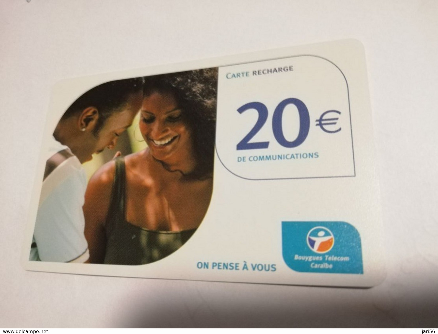 Caribbean Phonecard St Martin French Caribbean ANTILLES FRANCAISES RECHARGE BOUYGUES  20 EURO  ** 6688 ** - Antillen (Französische)