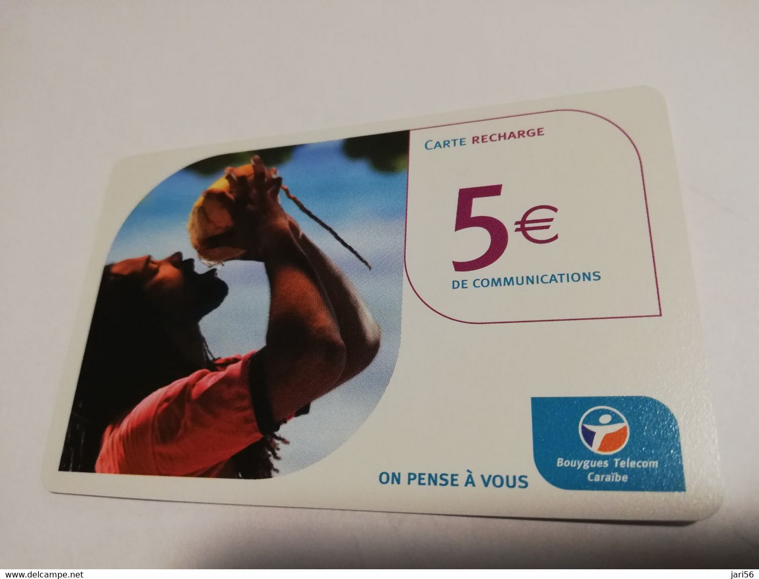 Caribbean Phonecard St Martin French Caribbean ANTILLES FRANCAISES RECHARGE BOUYGUES  5 EURO  ** 6690 ** - Antillen (Französische)