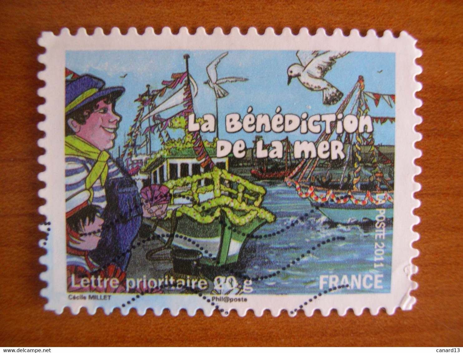 France  Obl   N° 570 Taches Bleues - Used Stamps