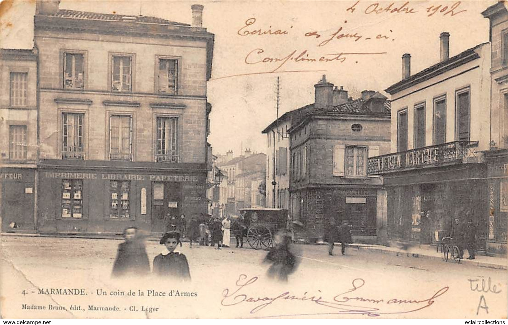 Marmande         47          Un Coin De La Place D'Armes       (voir Scan) - Marmande