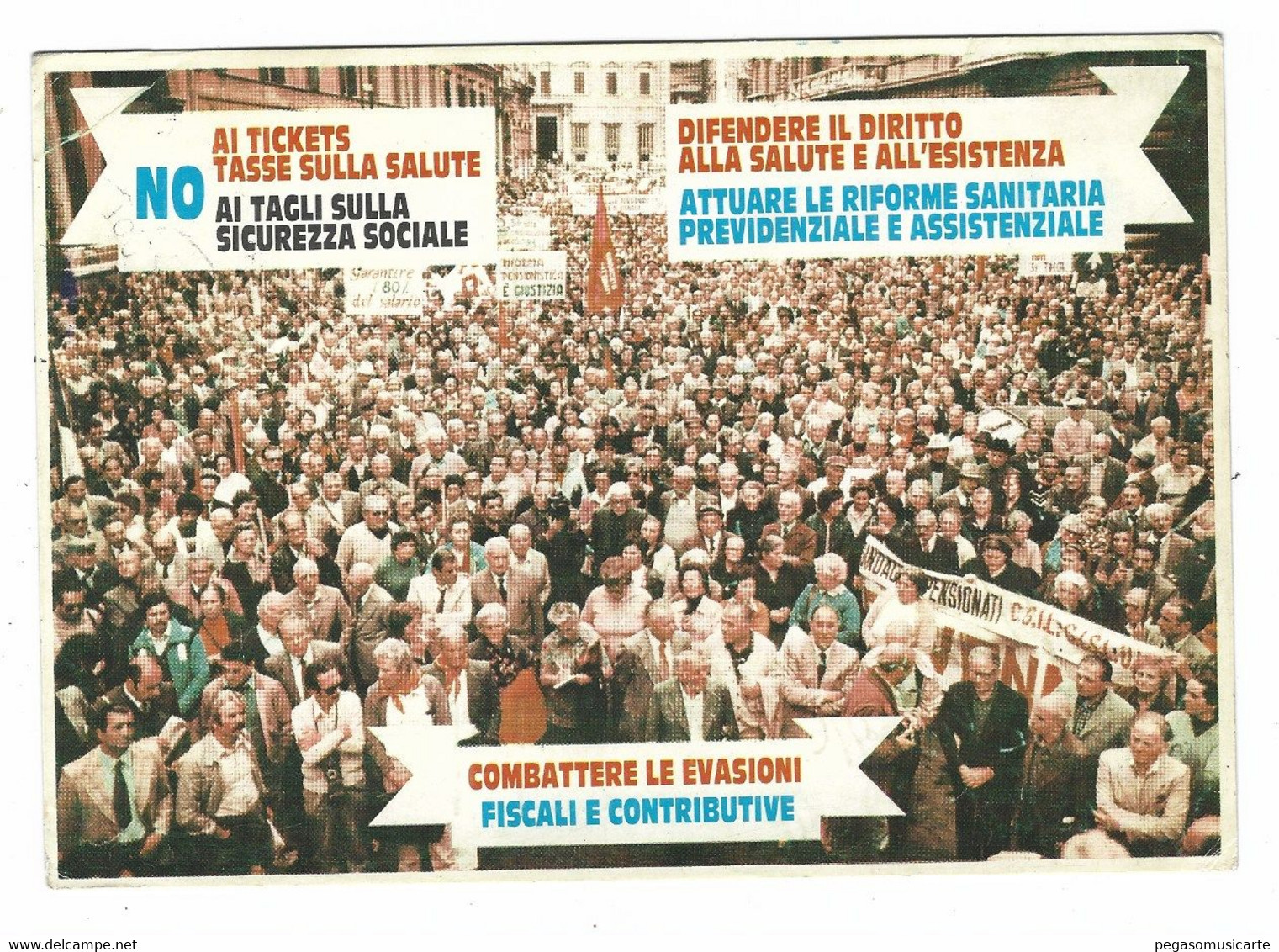 13952 CLC - CGIL - CISL - UIL PENSIONATI 1981 EMILIA ROMAGNA MANIFESTAZIONE A ROMA - Syndicats