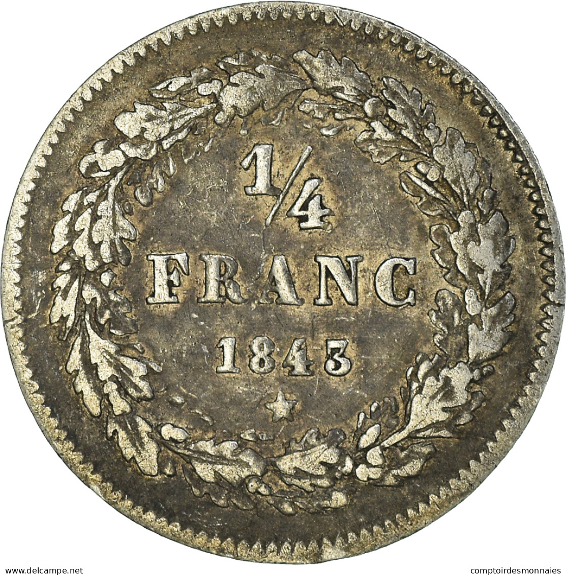 Monnaie, Belgique, Leopold I, 1/4 Franc, 1843, TB+, Argent, KM:8 - 1/4 Frank