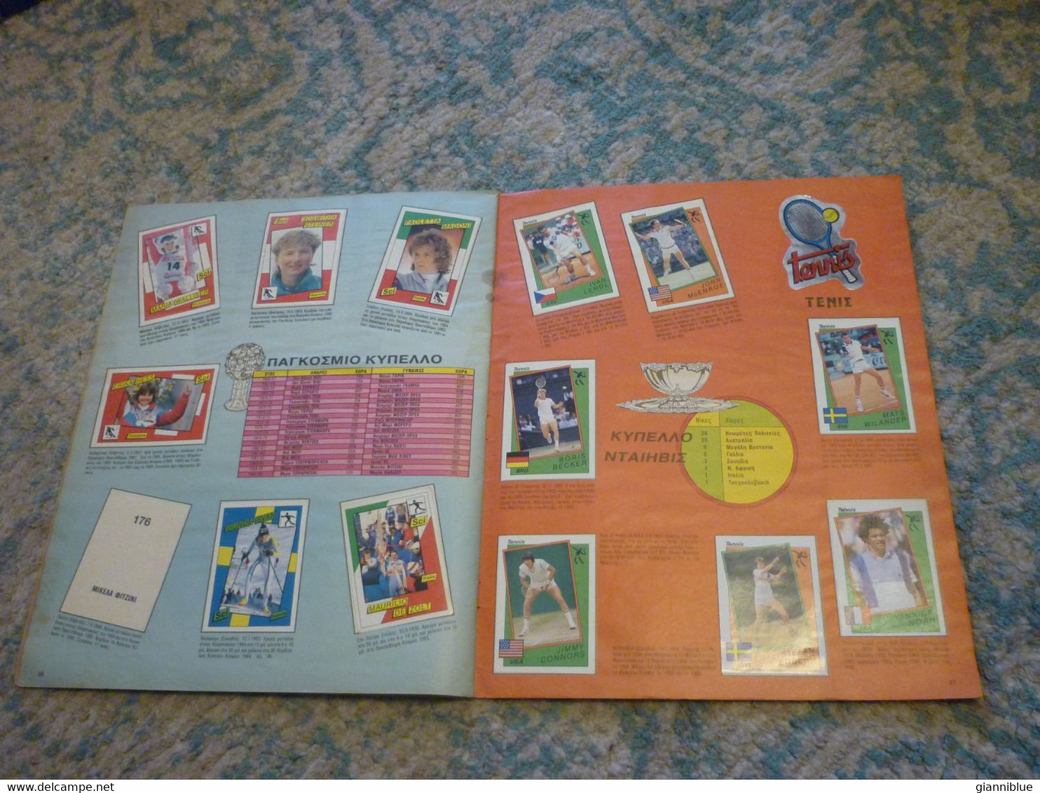 Mike Tyson Rookie Boxing & Diego Maradona Sticker on Supersport 1986 Panini Greek Edition Sticker Album