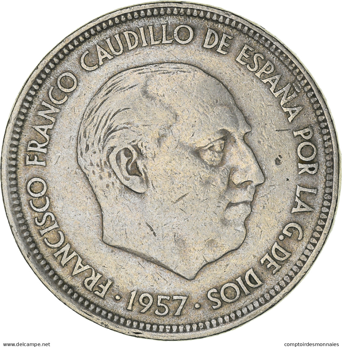 Monnaie, Espagne, Caudillo And Regent, 50 Pesetas, 1957, TB+, Cupro-nickel - 50 Pesetas